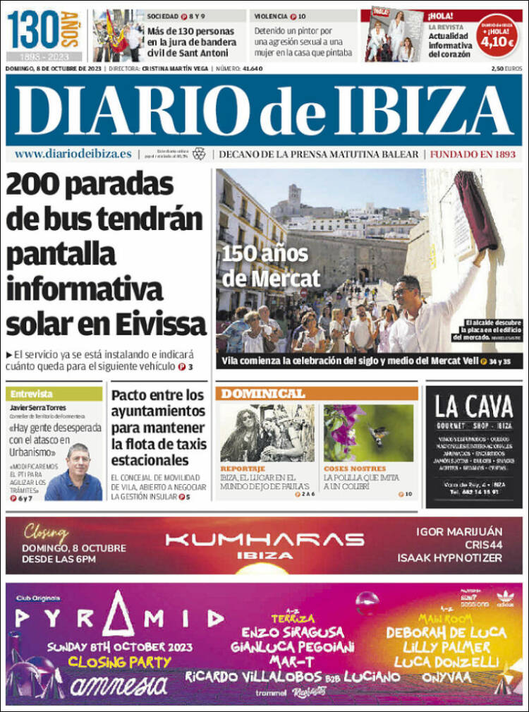 Portada de Diario de Ibiza (España)