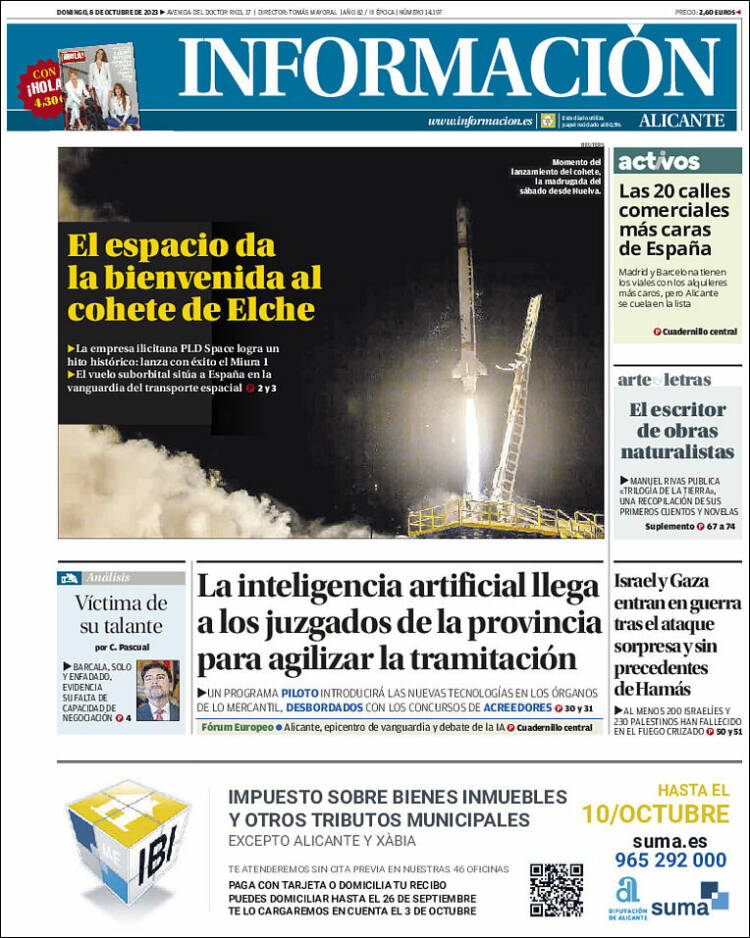 Portada de Diario Información (España)