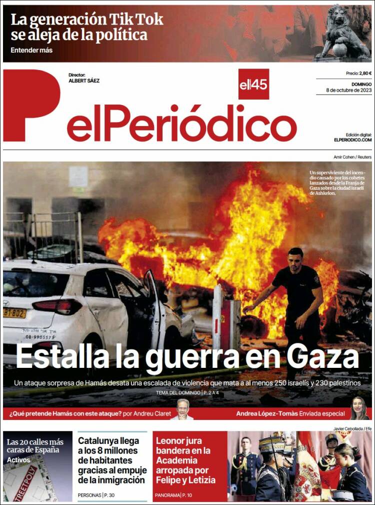 Portada de El Periódico (España)