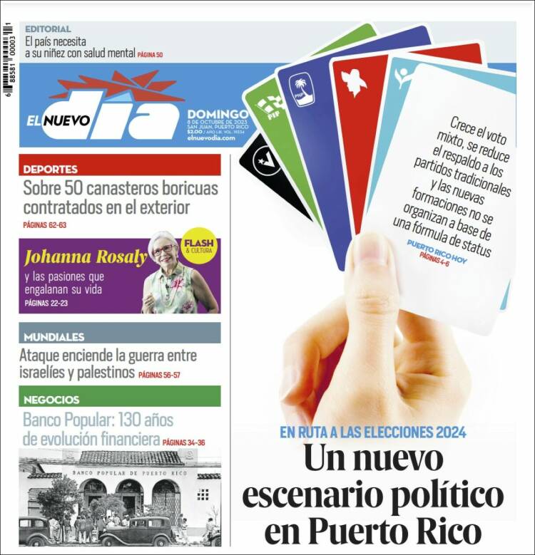 Portada de El Nuevo Día (Puerto Rico)