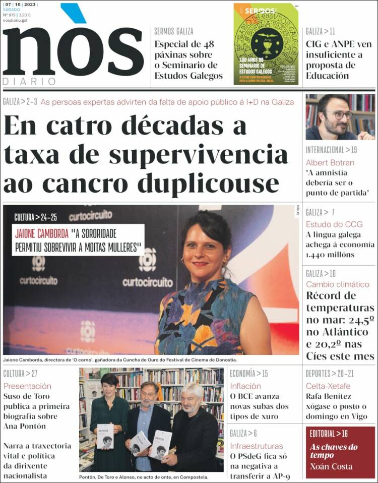 Portada de Nòs Diario (España)