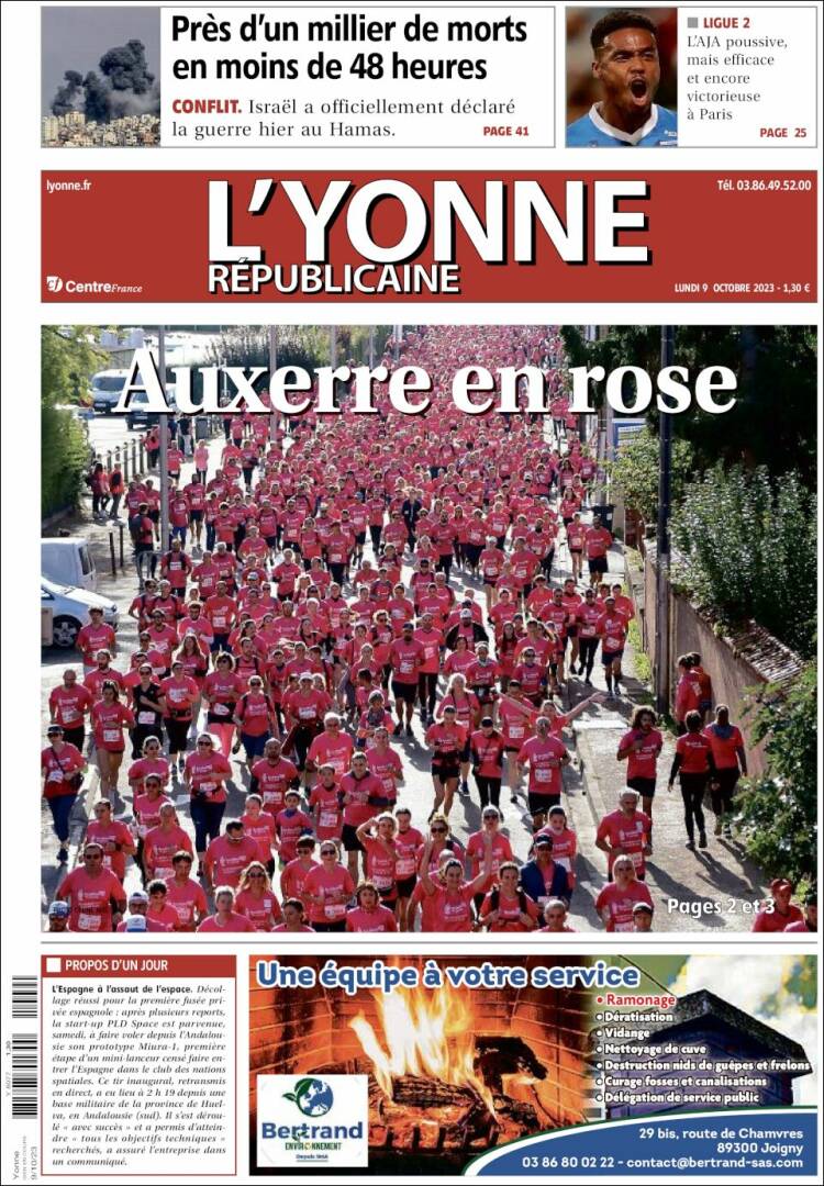 Portada de L'Yonne-Républicaine (Francia)