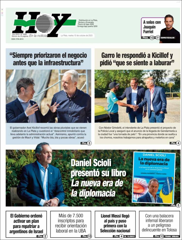 Portada de Diario Hoy (Argentina)
