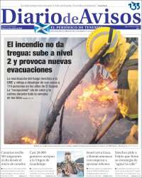 Portada de Diarios de Avisos (España)