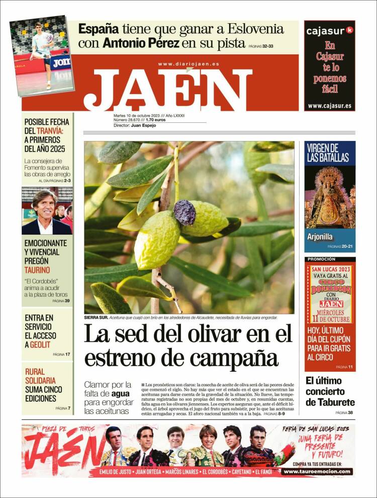 Portada de Diario Jaén (España)