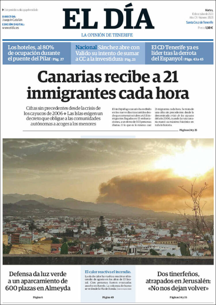 Portada de El Día (España)