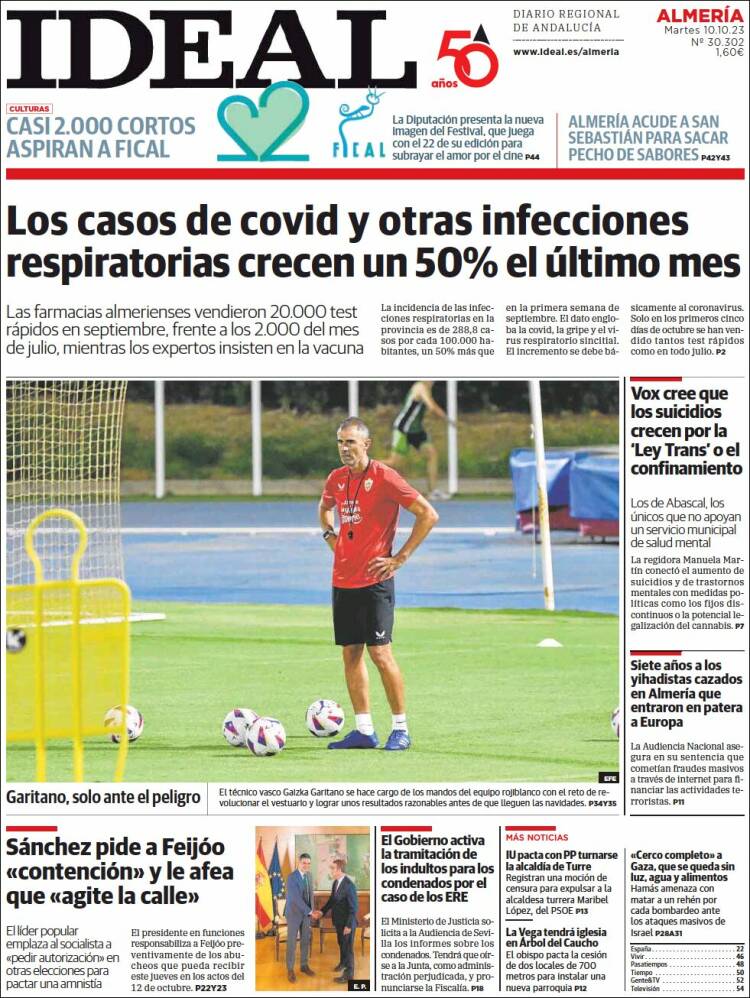 Portada de Ideal Almeria (España)