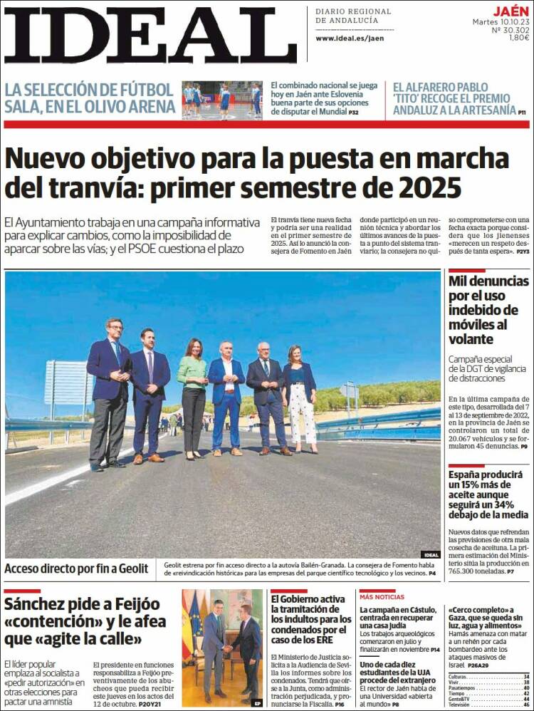 Portada de El Ideal de Jaén (España)