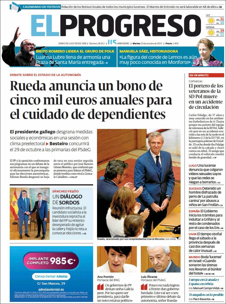 Portada de El Progreso (España)