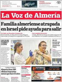 Portada de La Voz de Almería (España)