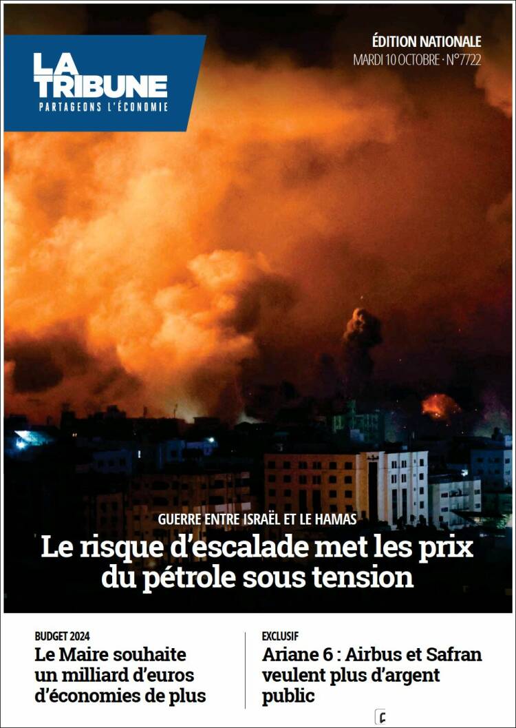 Portada de La Tribune (Francia)