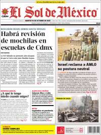 Portada de El Sol de México (M&eacute;xico)