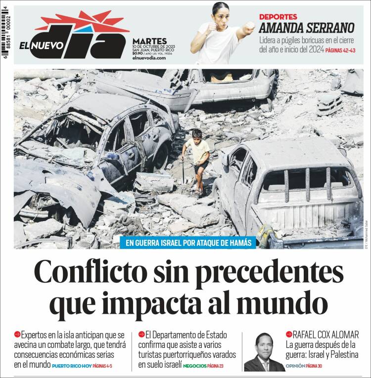 Portada de El Nuevo Día (Puerto Rico)