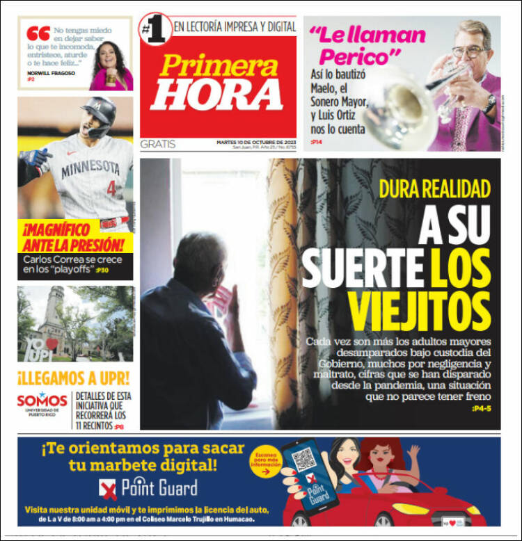 Portada de Primera Hora (Puerto Rico)