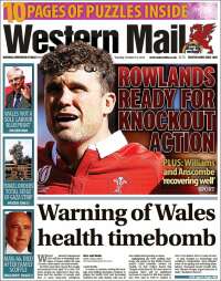 Portada de Western Mail (Reino Unido)