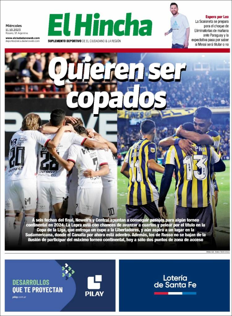 Portada de El Hincha (Argentina)