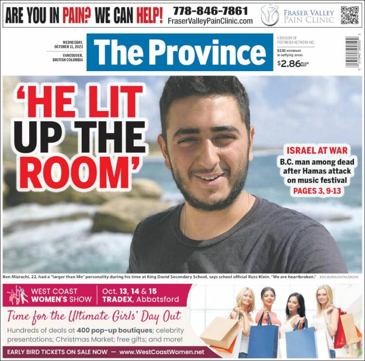 Portada de The Province (Canadá)