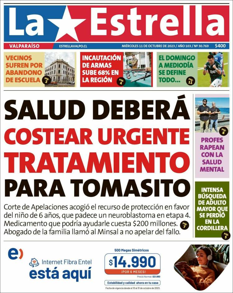 Portada de Estrella de Valparaiso (Chile)