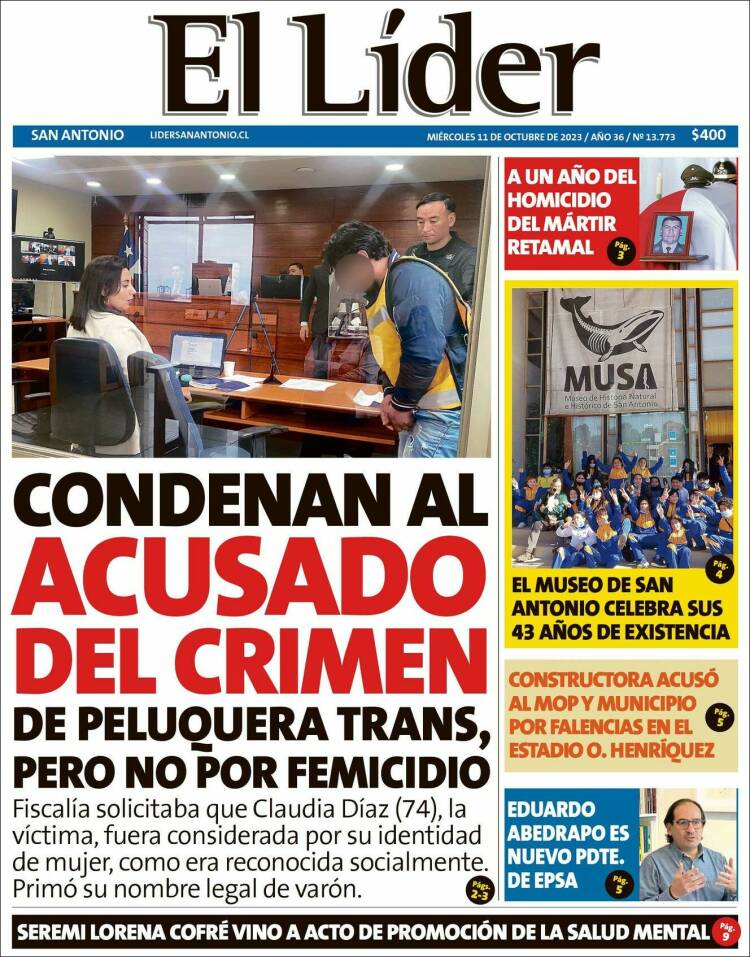 Portada de Lider de San Antonio (Chile)