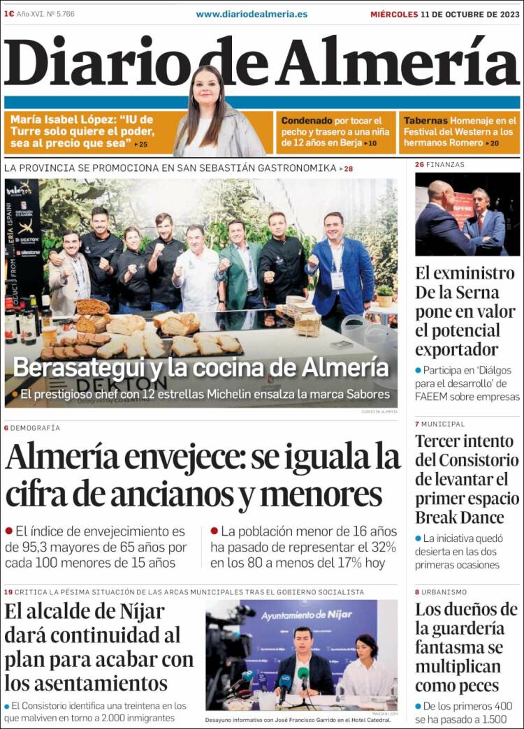 Portada de Diario de Almería (España)