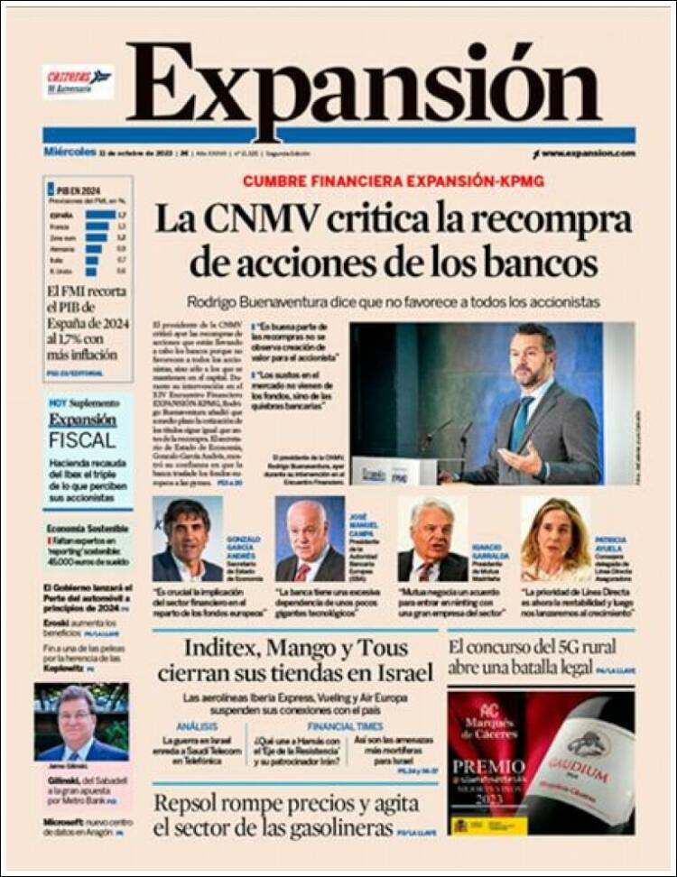 Portada de Expansión (España)