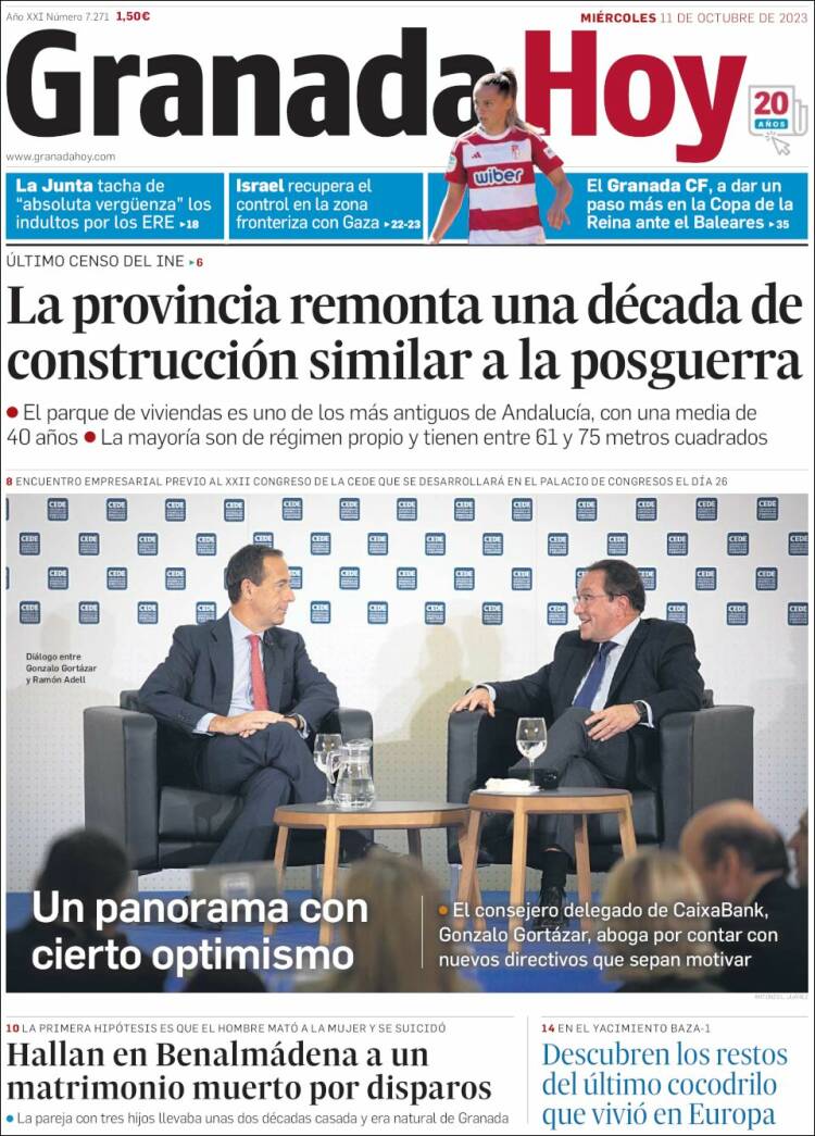 Portada de Granada Hoy (España)