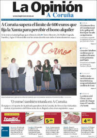Portada de La Opinión de A Coruña (Espagne)