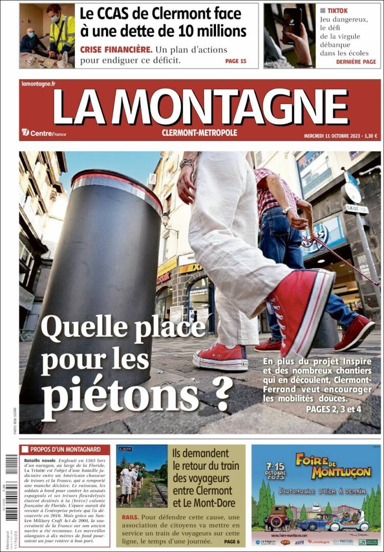 Portada de La Montagne (Francia)