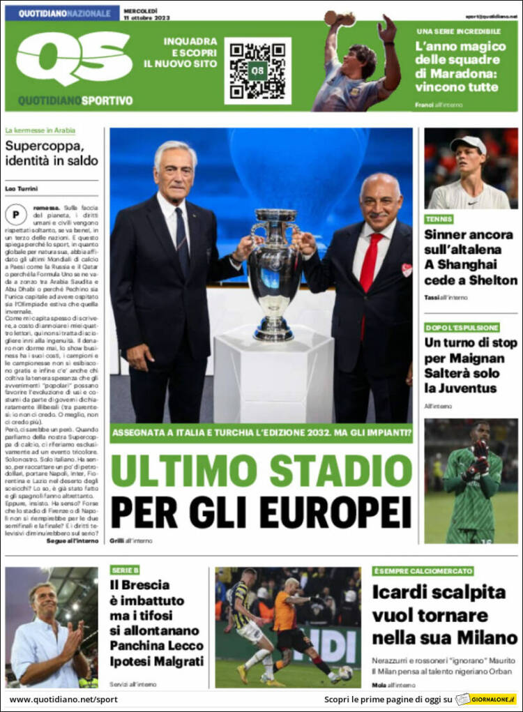 Portada de Quotidiano Sportivo (Italia)