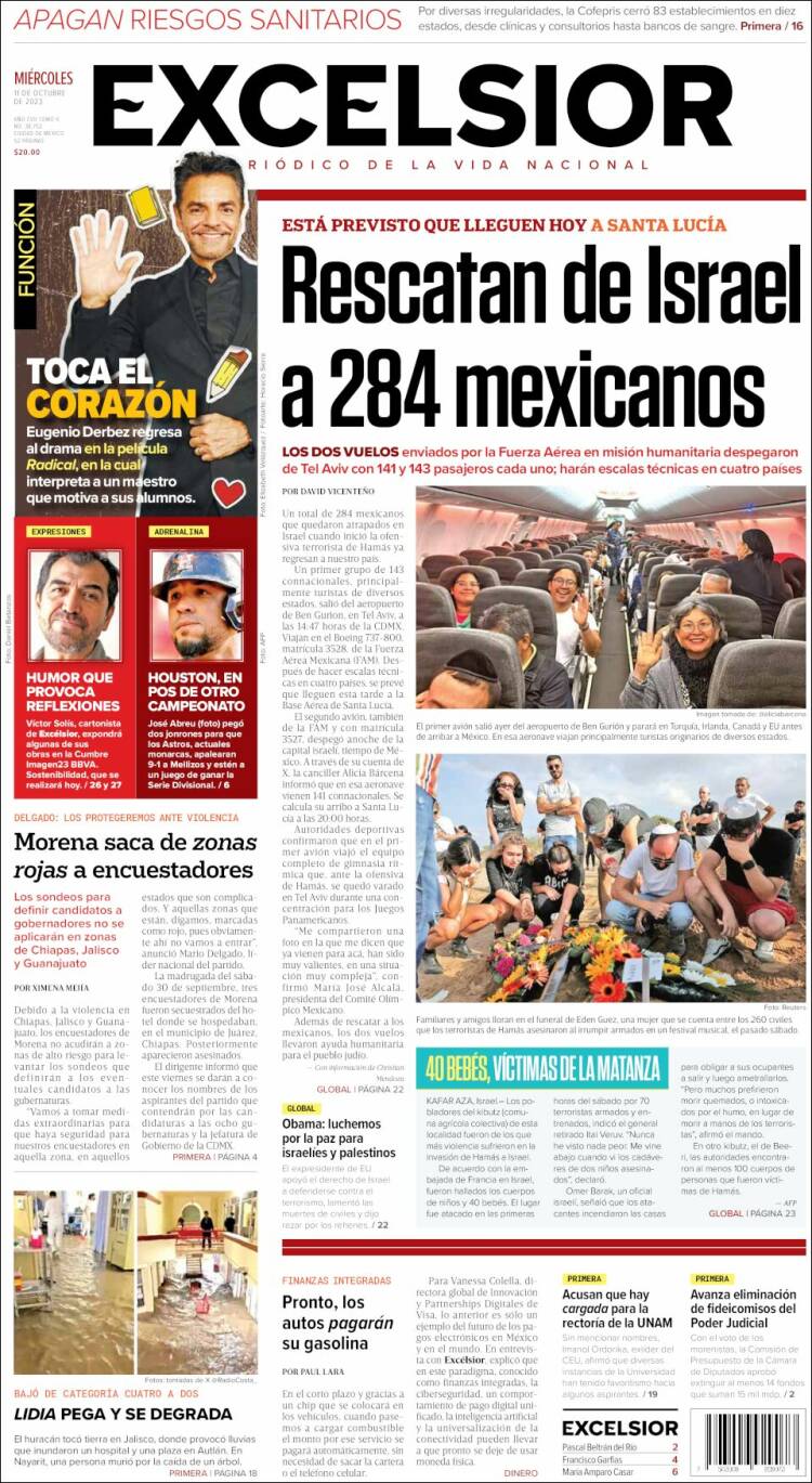 Portada de Excelsior (México)