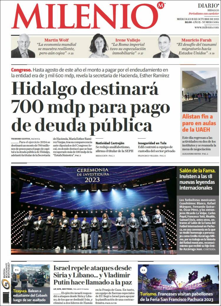Portada de Milenio de Hidalgo (México)