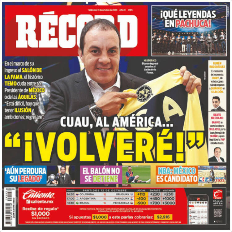 Portada de Record (México)