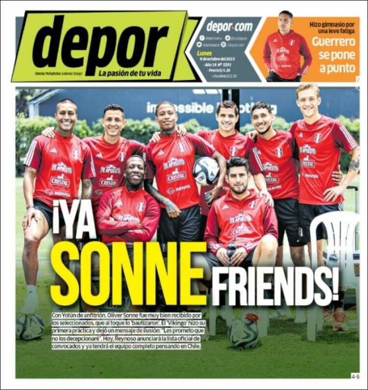 Portada de Depor (Perú)