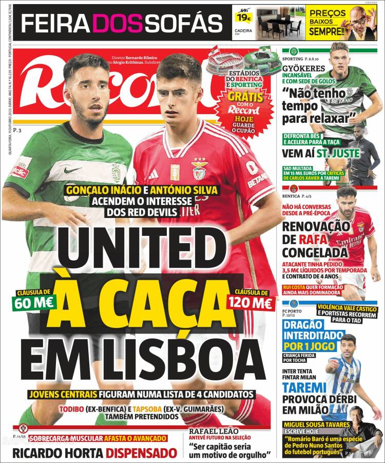 Portada de Record (Portugal)
