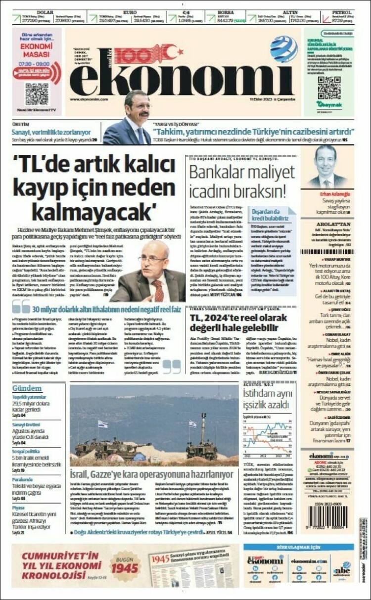 Portada de Dünya (Turquía)