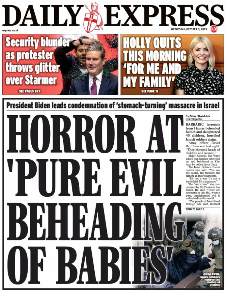 Portada de Daily Express (Reino Unido)