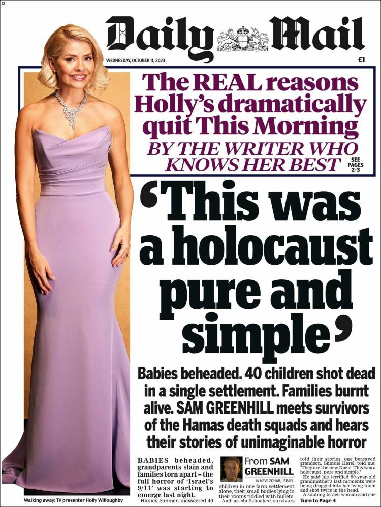 Portada de Daily Mail (Reino Unido)