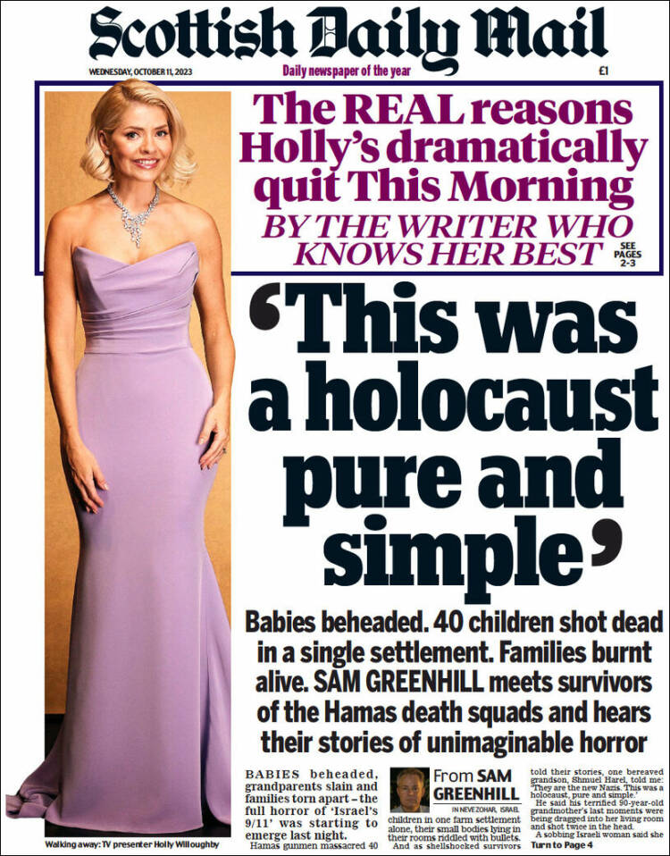 Portada de Scottish Daily Mail (Reino Unido)