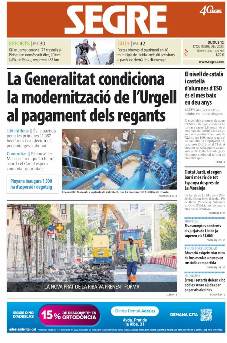 Portada de Segre (Espa&ntilde;a)