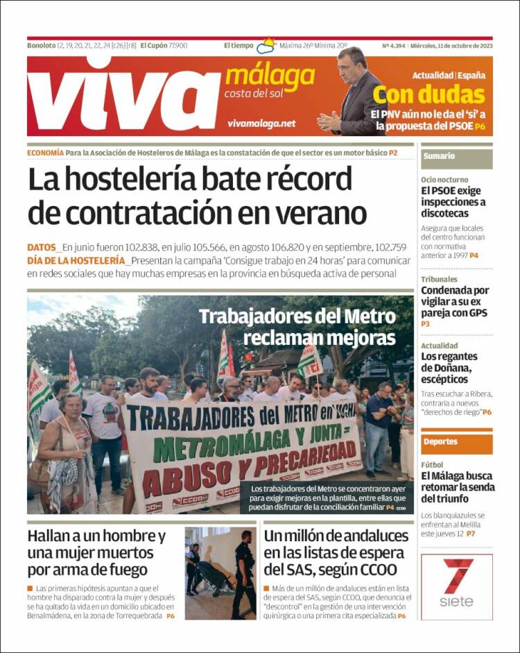 Portada de Viva Málaga (España)