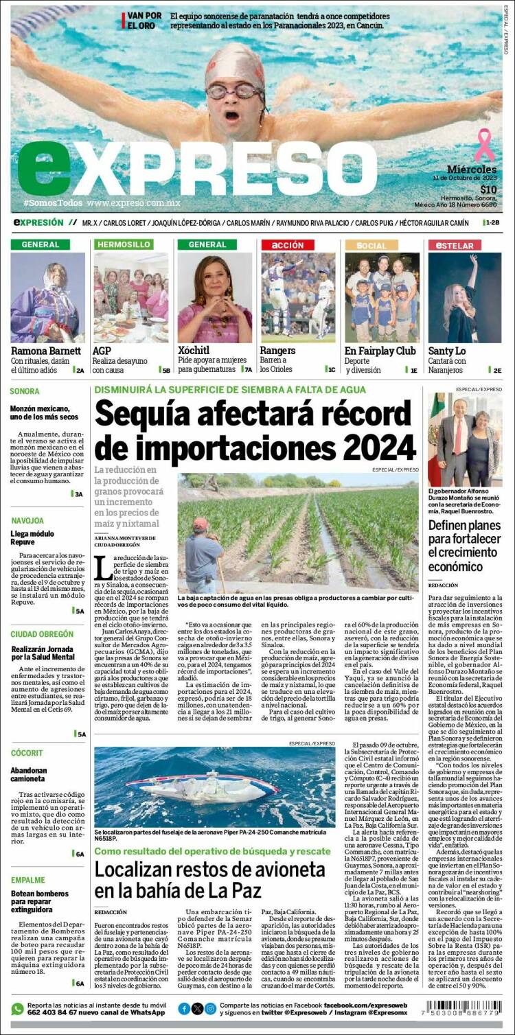 Portada de Expreso (México)