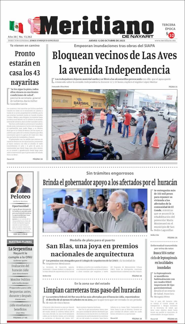 Portada de Meridiano (México)