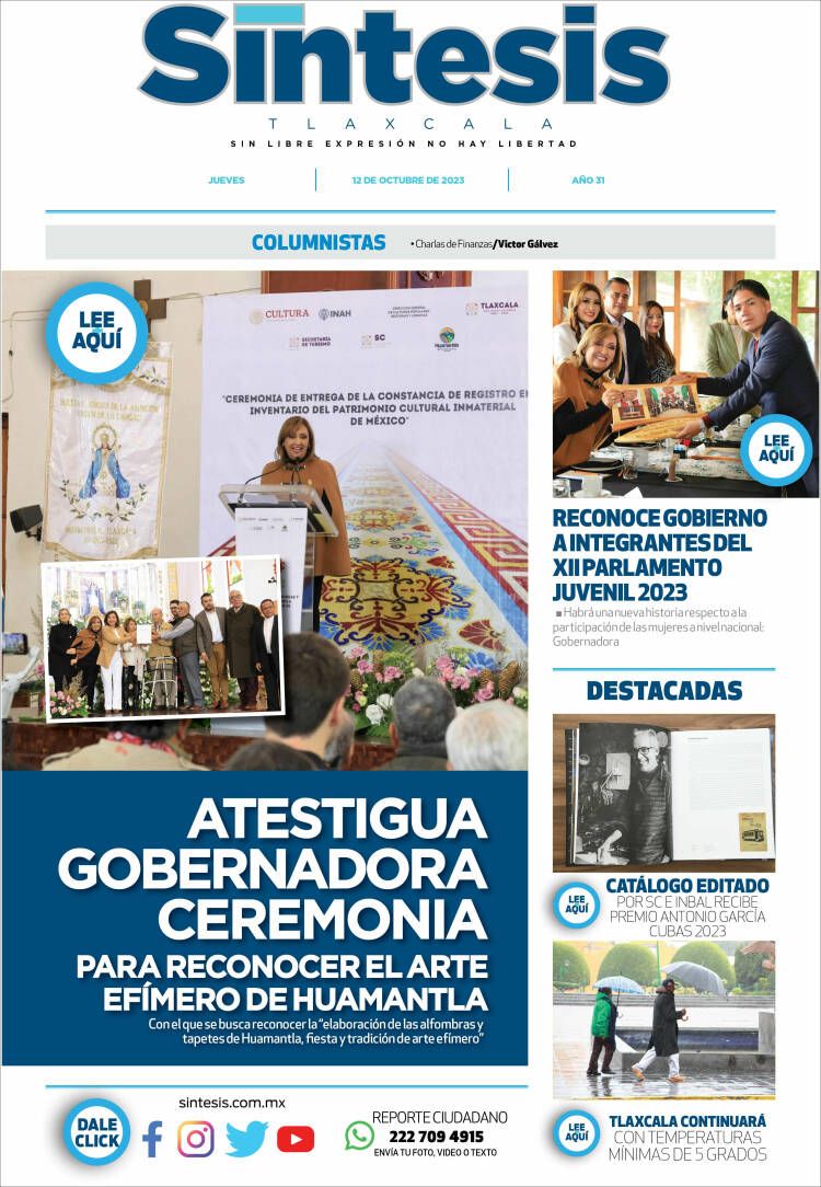 Portada de Síntesis de Tlaxcala (México)