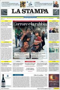 Portada de La Stampa (Italia)