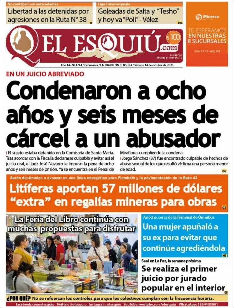 Portada de El Esquiu (Argentina)