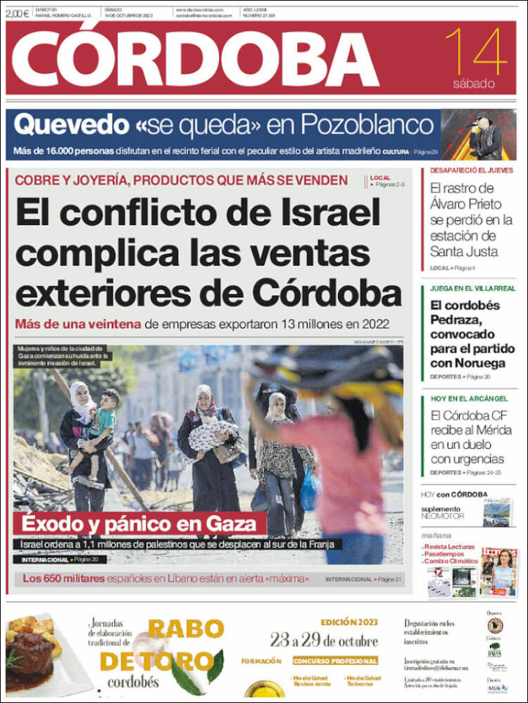 Portada de Diario de Córdoba (España)