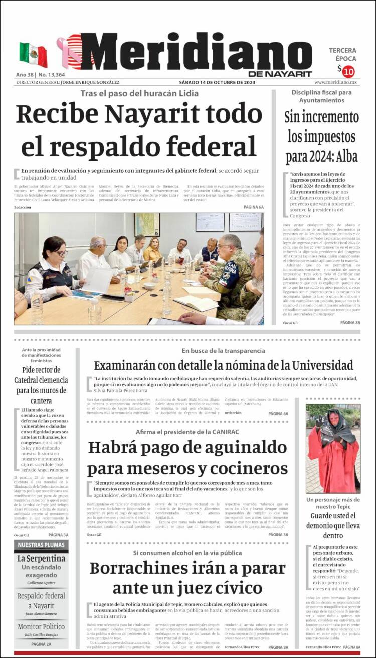 Portada de Meridiano (México)