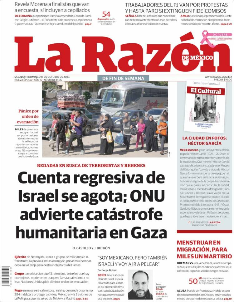 Portada de La Razón (México)