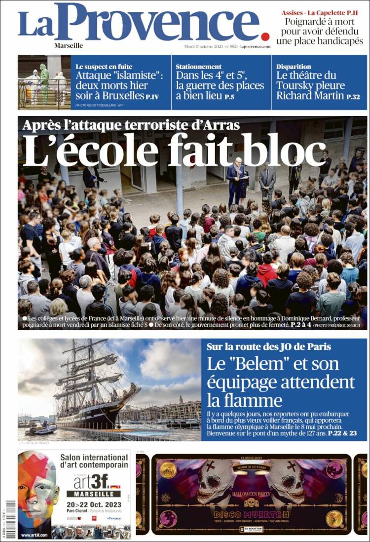 Portada de La Provence (Francia)