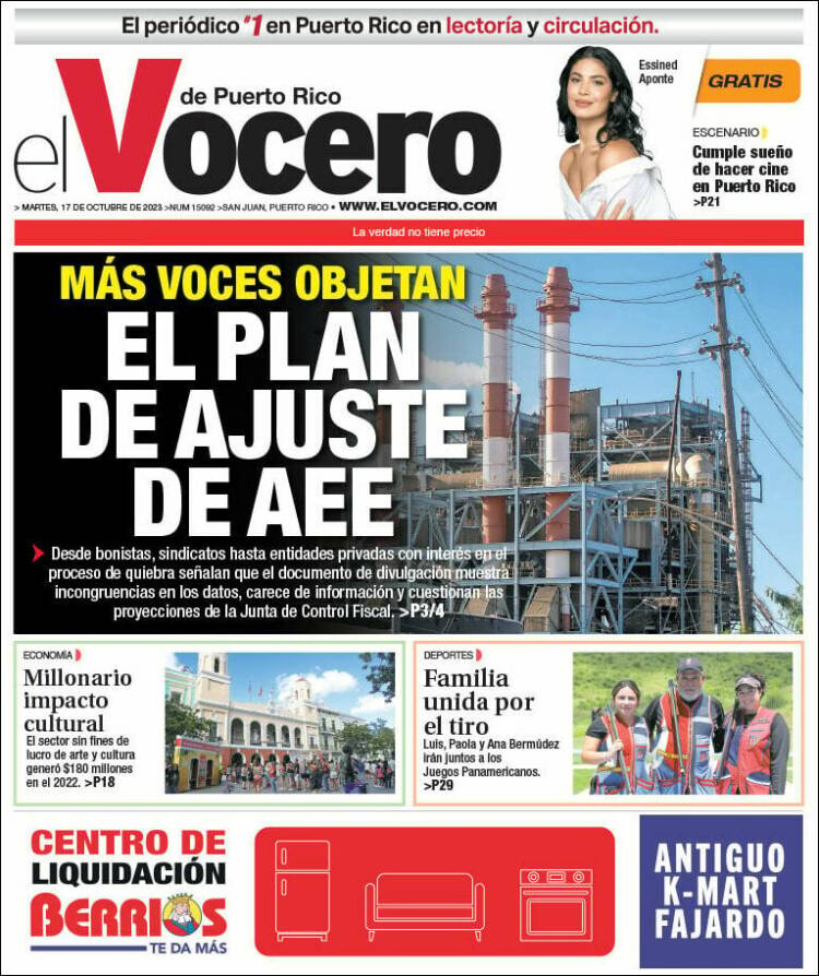 Portada de Vocero (Puerto Rico)